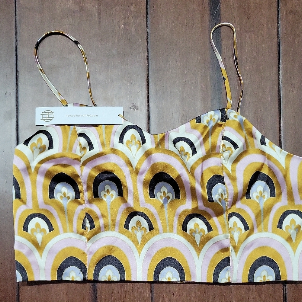 House of Harlow 1960 Multicolor Patterned Crop Top